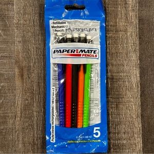 💞 New 5-Pack 0.7mm Refillable Mechanical Pencils